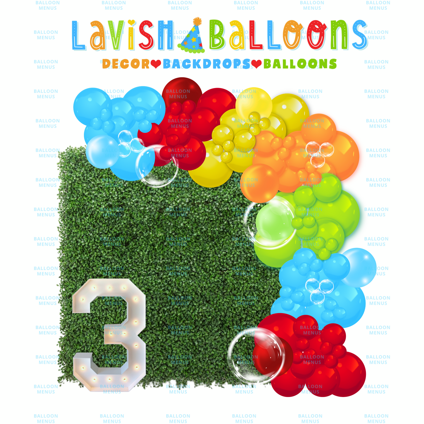 Little Lavish (Large Party Focal Point Illustrations)- Client Balloon Menu
