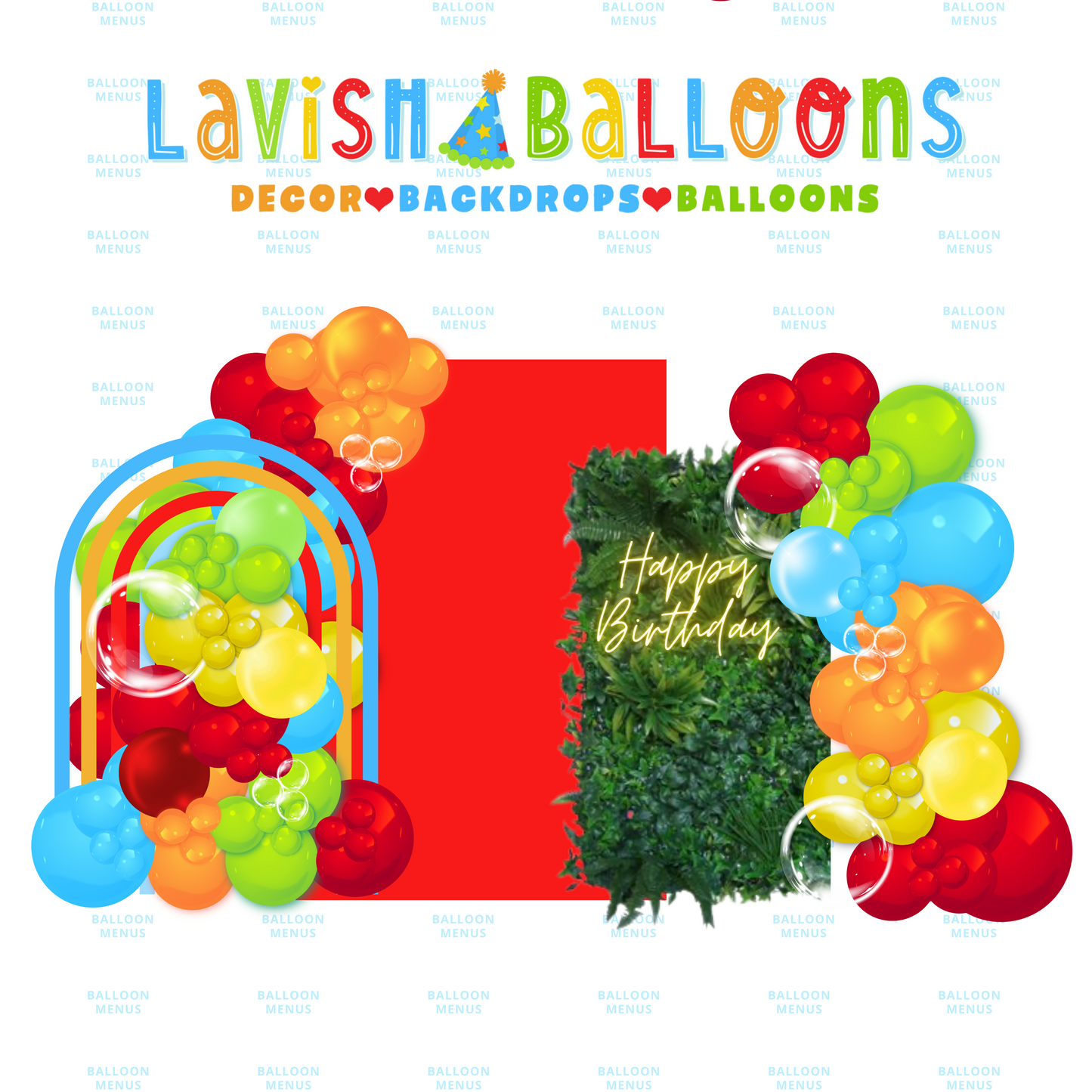Little Lavish (Large Party Focal Point Illustrations)- Client Balloon Menu