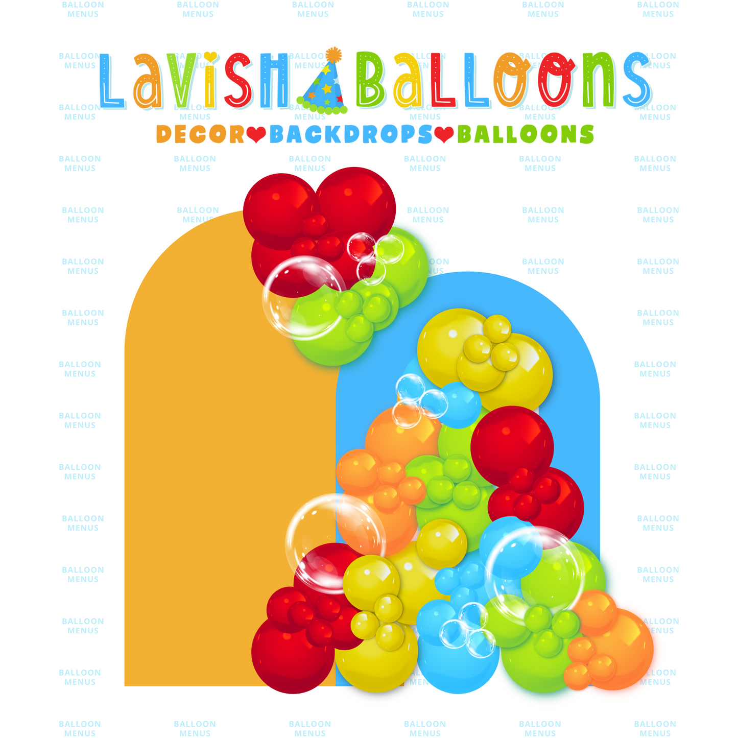 Little Lavish (Large Party Focal Point Illustrations)- Client Balloon Menu