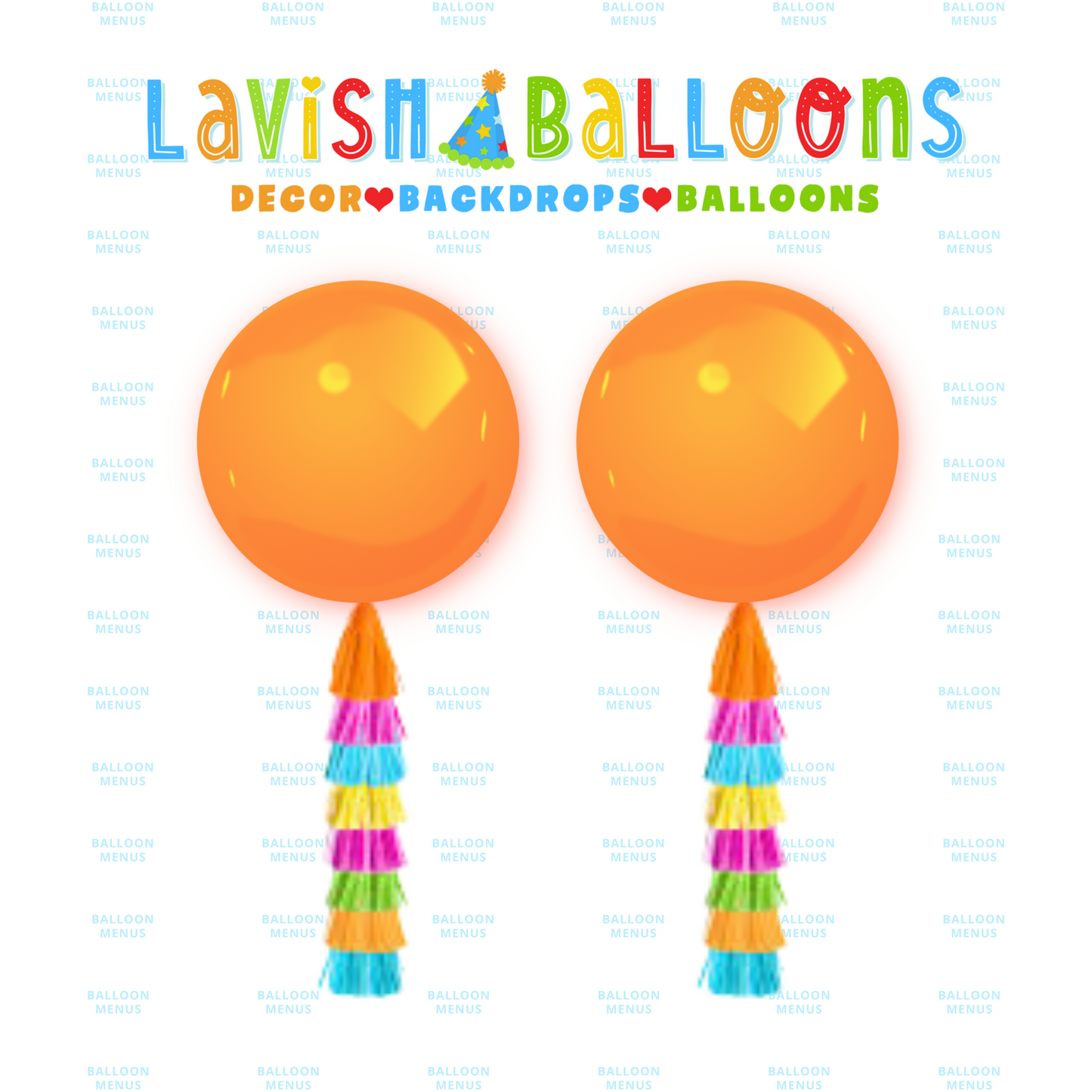 Little Lavish (Large Party Focal Point Illustrations)- Client Balloon Menu