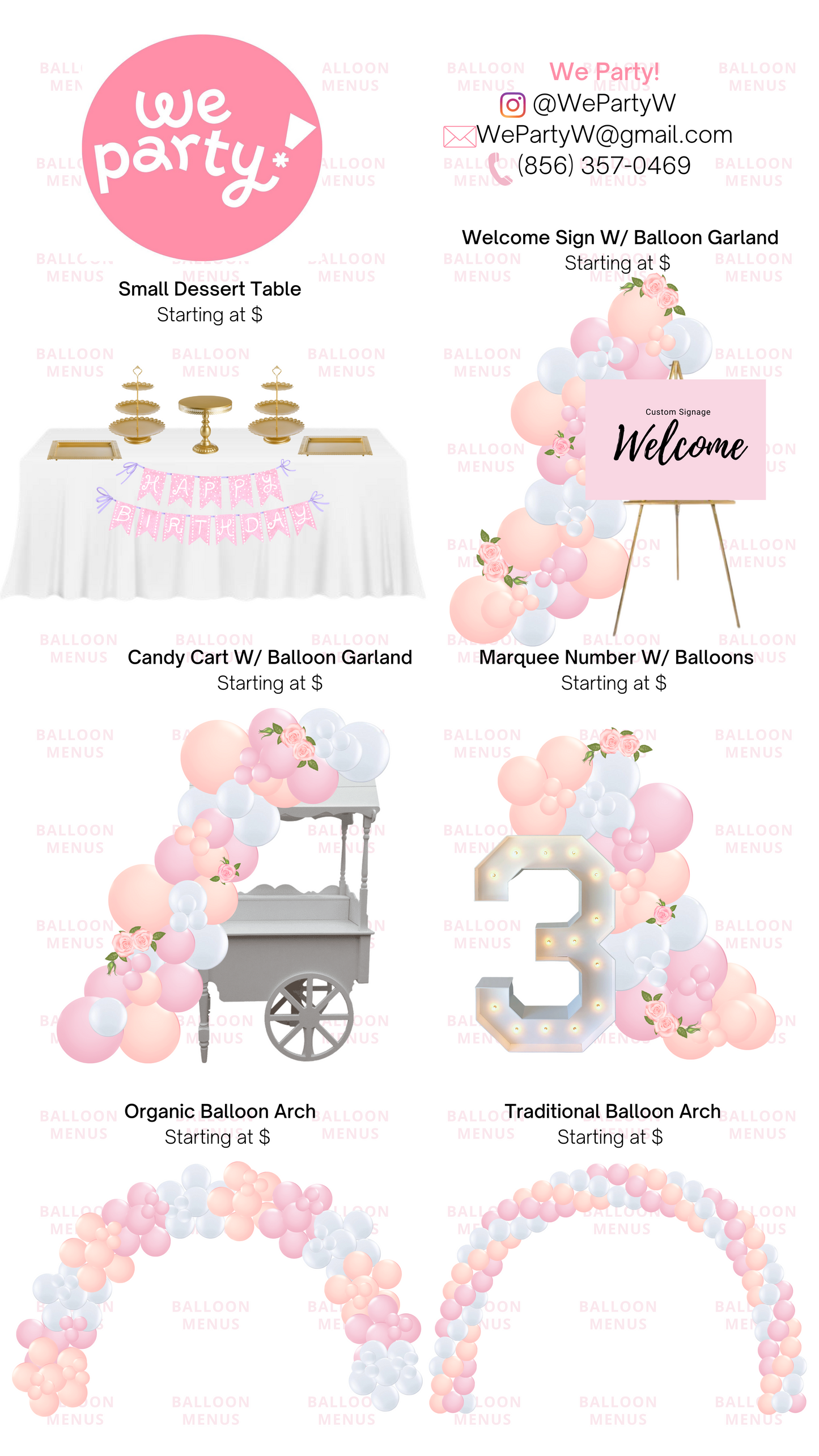 We Party! - Client Balloon Menu