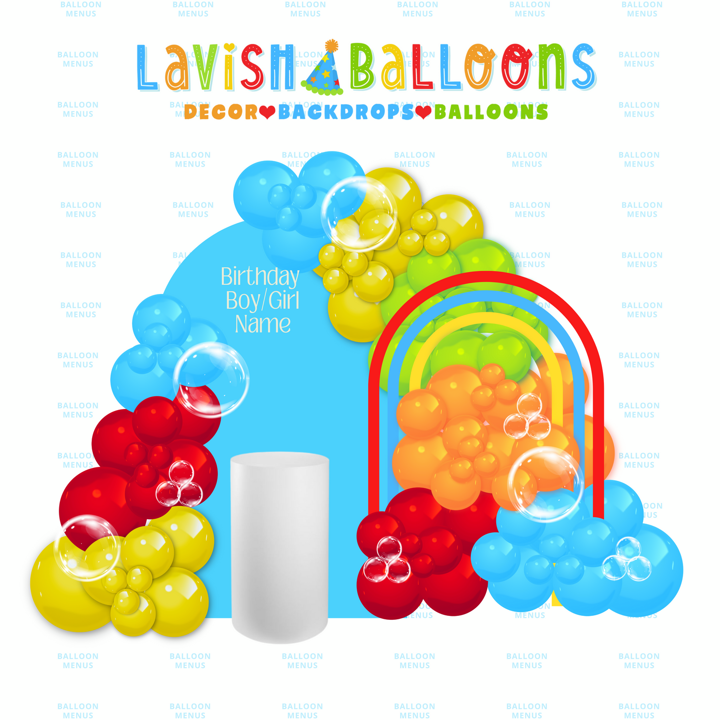 Little Lavish (Large Party Focal Point Illustrations)- Client Balloon Menu