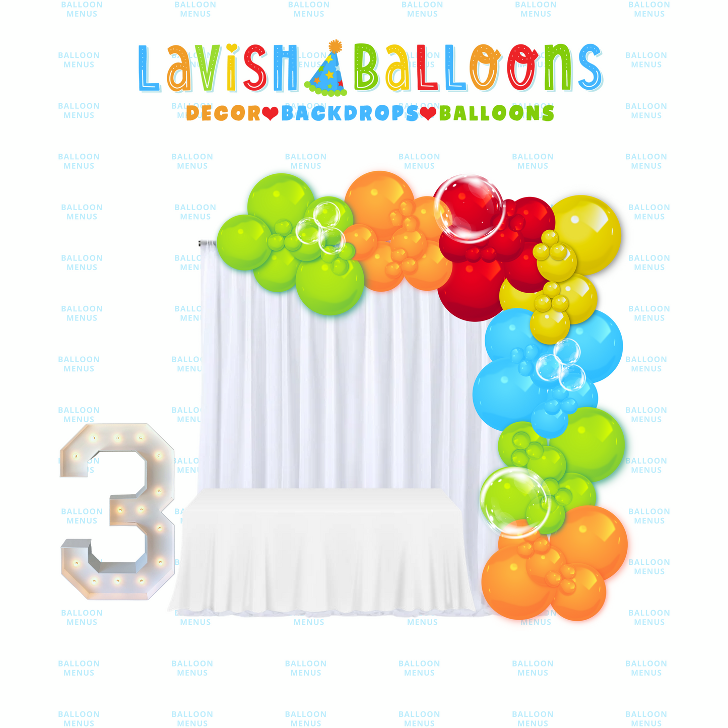 Little Lavish (Large Party Focal Point Illustrations)- Client Balloon Menu