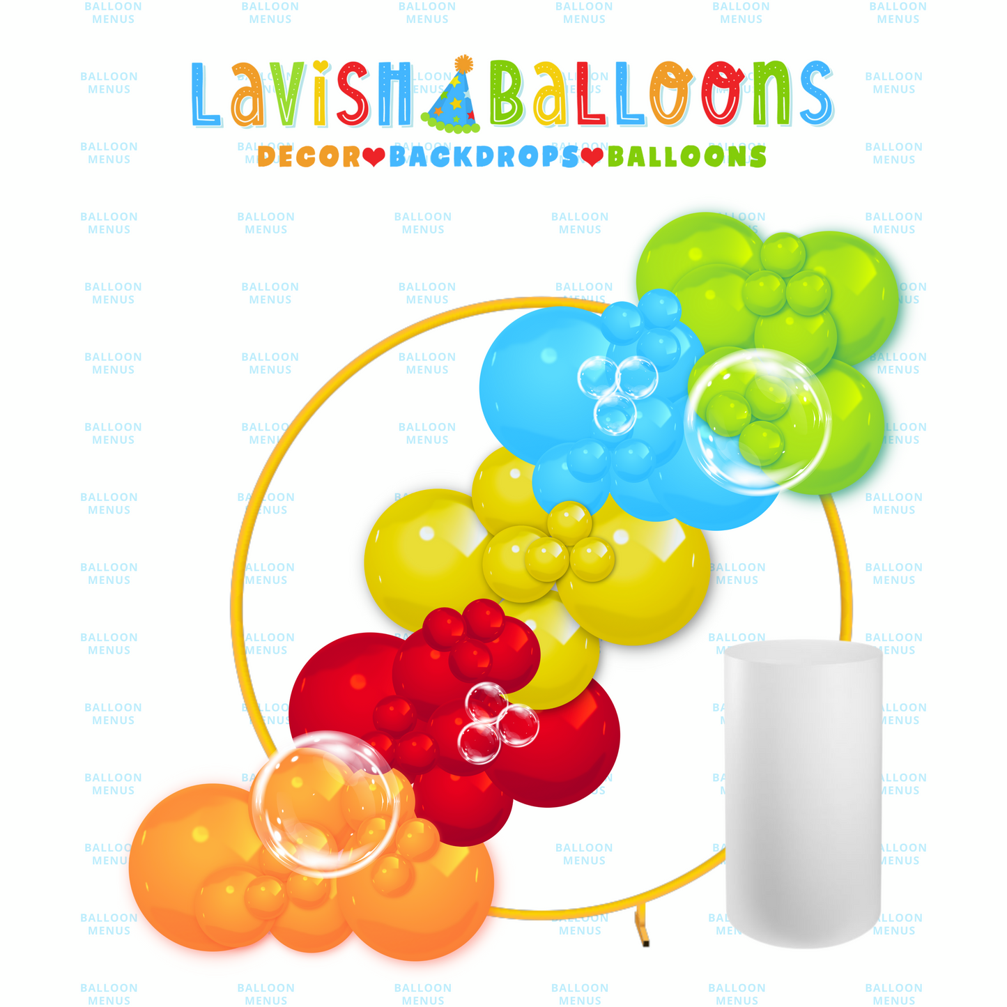 Little Lavish (Large Party Focal Point Illustrations)- Client Balloon Menu