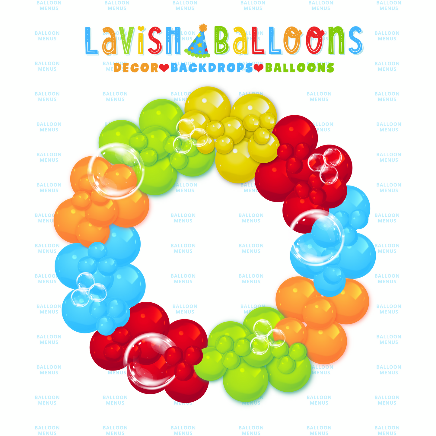Little Lavish (Large Party Focal Point Illustrations)- Client Balloon Menu