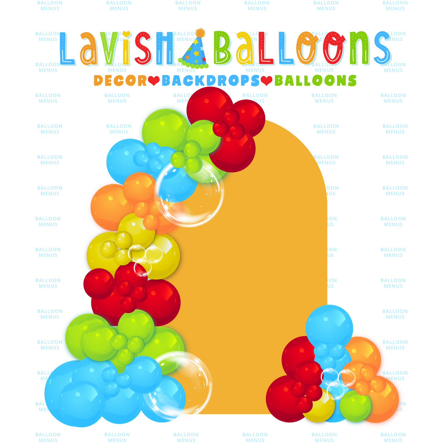 Little Lavish (Large Party Focal Point Illustrations)- Client Balloon Menu