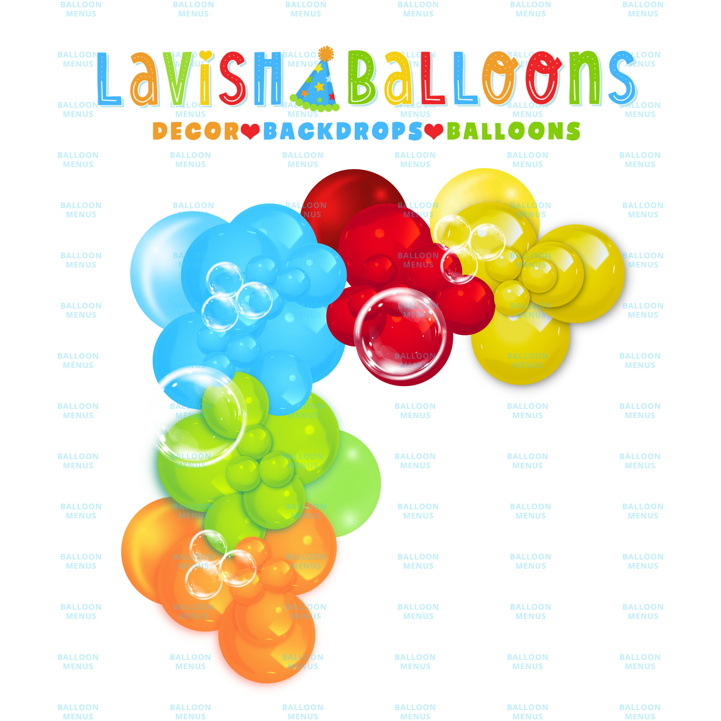 Little Lavish (Large Party Focal Point Illustrations)- Client Balloon Menu