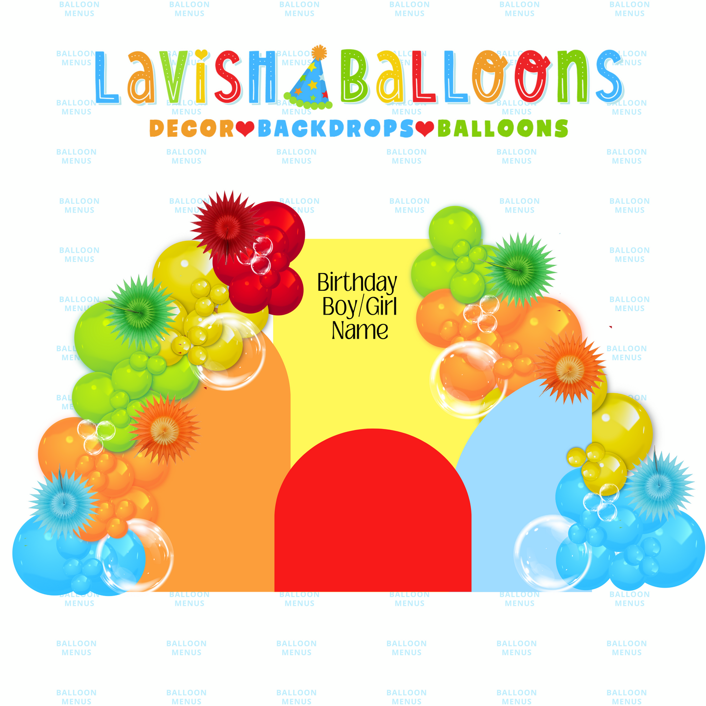 Little Lavish (Large Party Focal Point Illustrations)- Client Balloon Menu