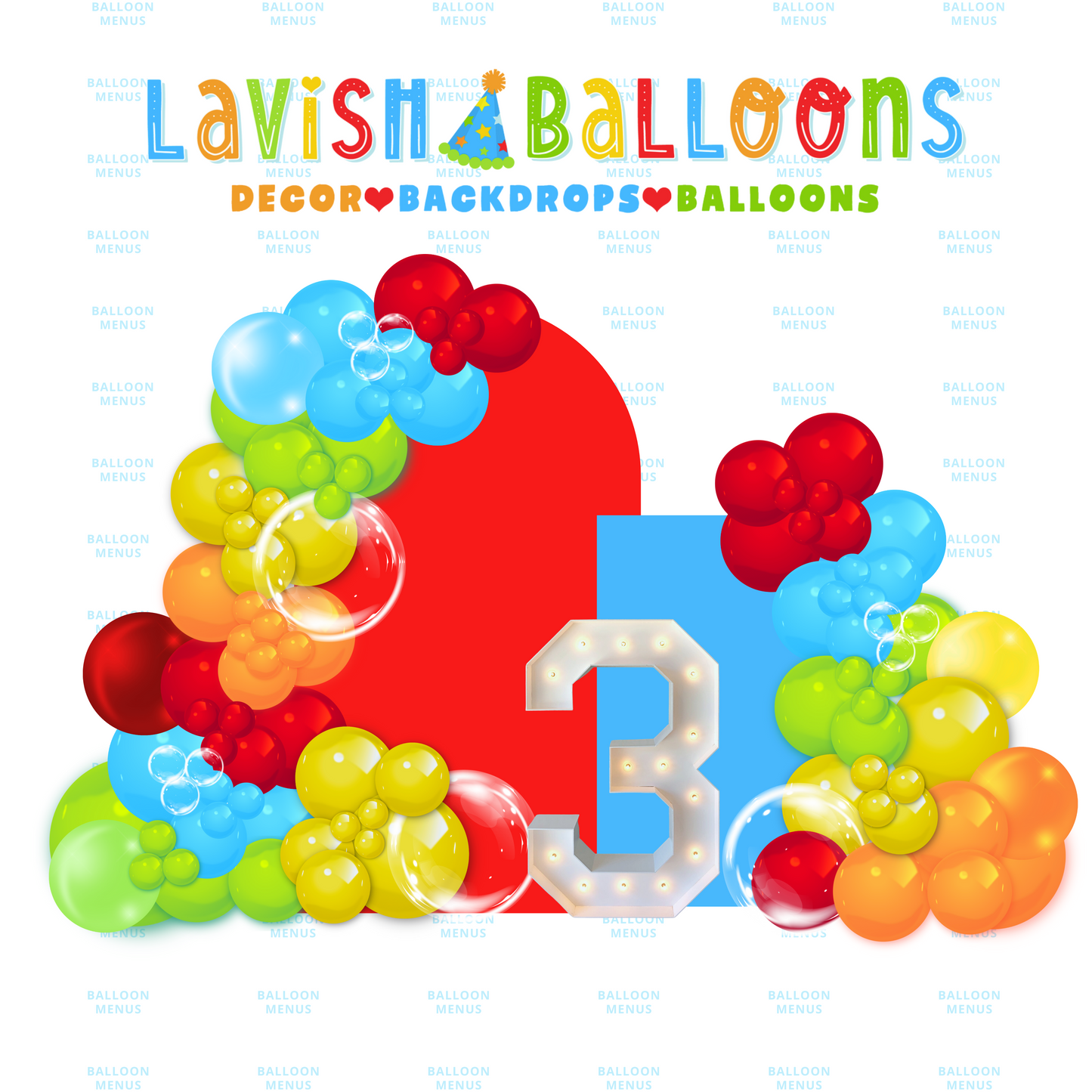 Little Lavish (Large Party Focal Point Illustrations)- Client Balloon Menu