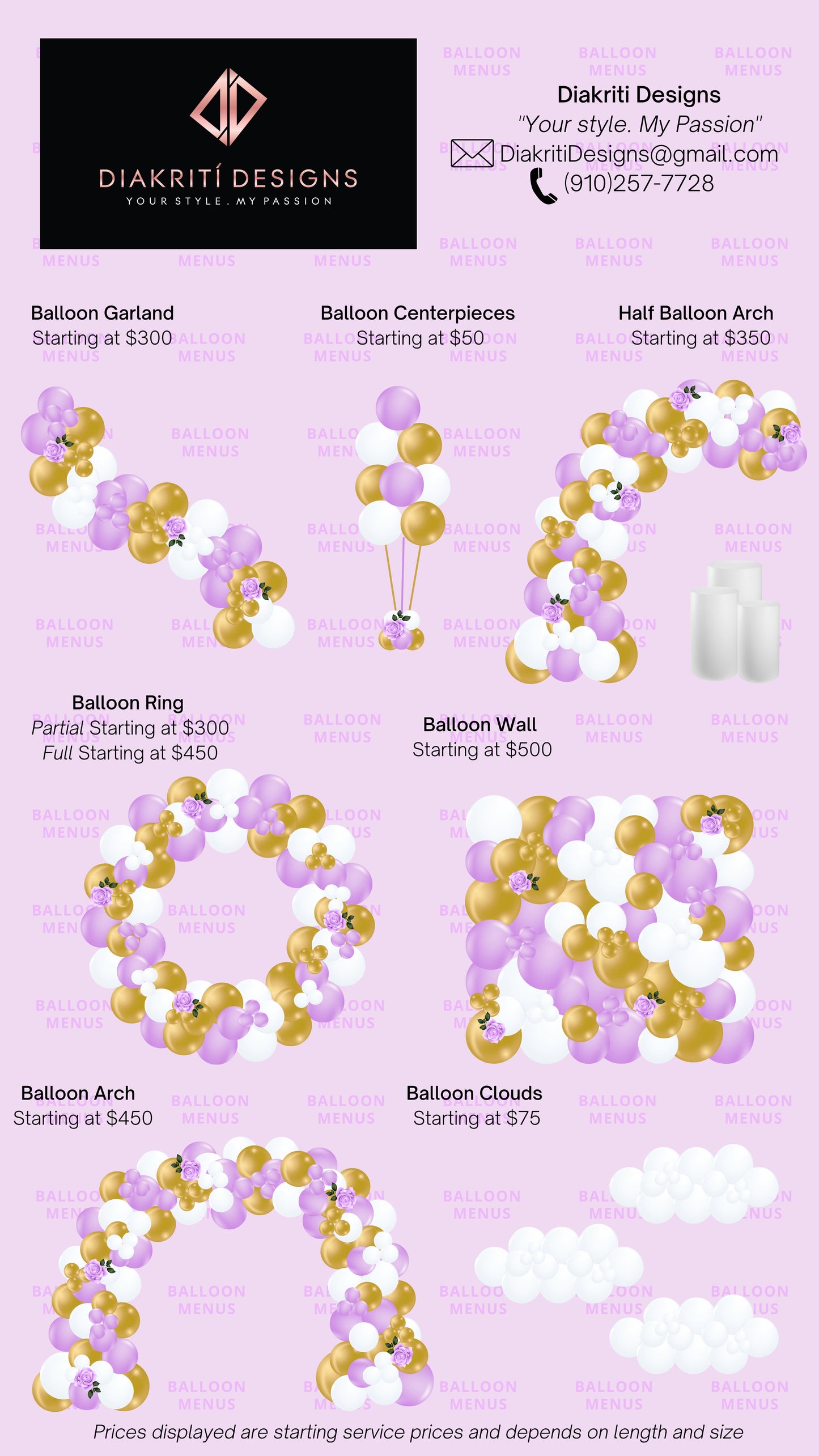 Diakriti Designs - Client Balloon Menu