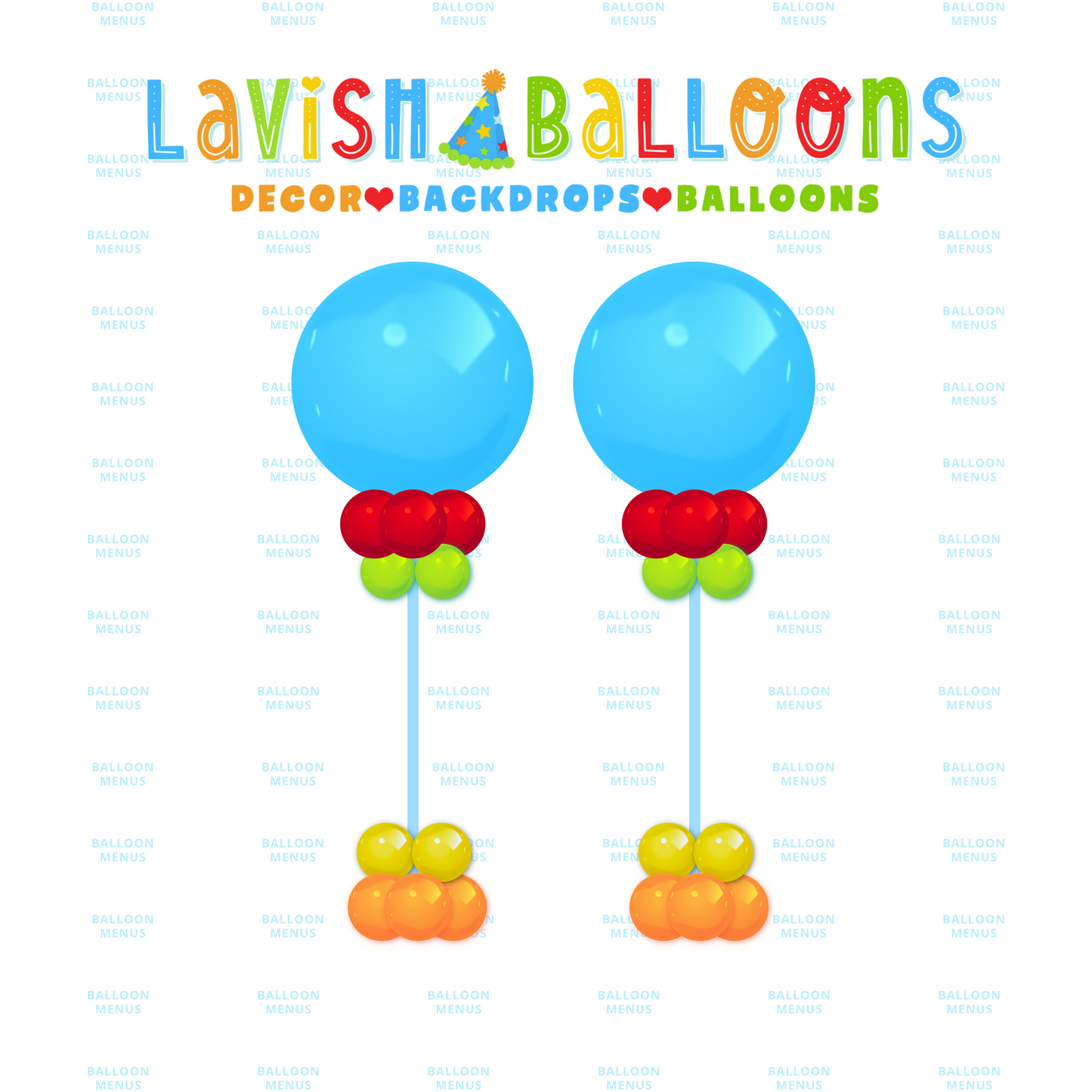 Little Lavish (Large Party Focal Point Illustrations)- Client Balloon Menu