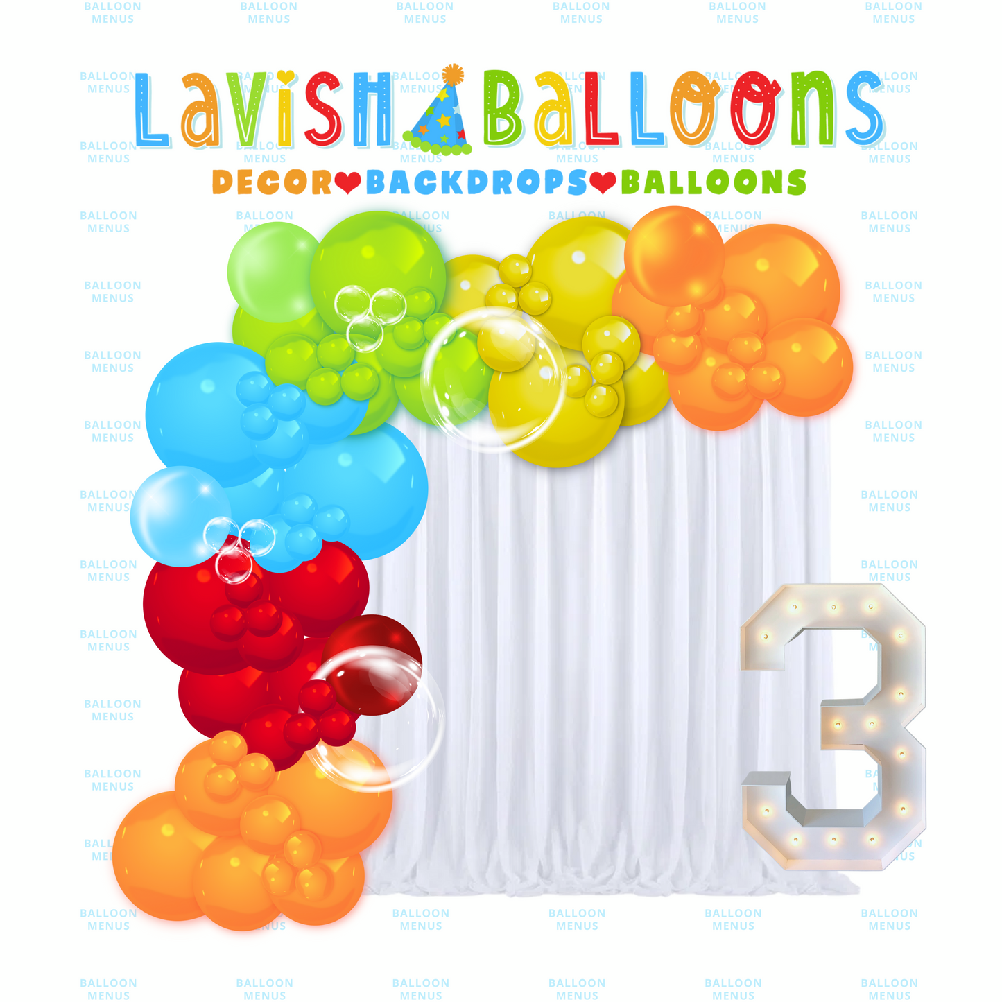 Little Lavish (Large Party Focal Point Illustrations)- Client Balloon Menu
