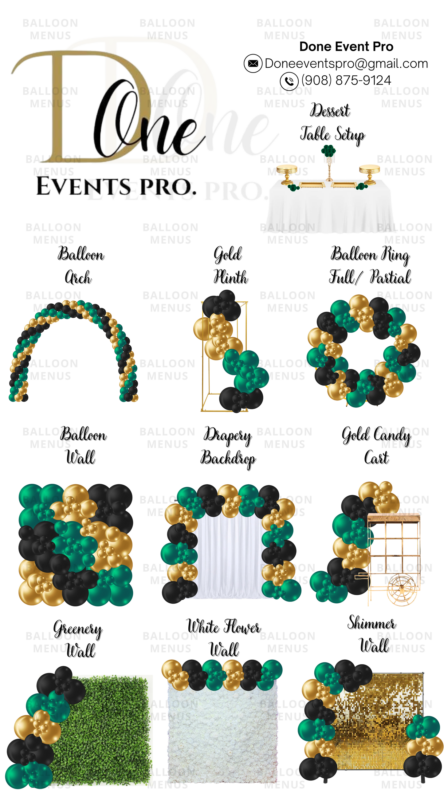 Done Event Pro- Client Balloon Menu