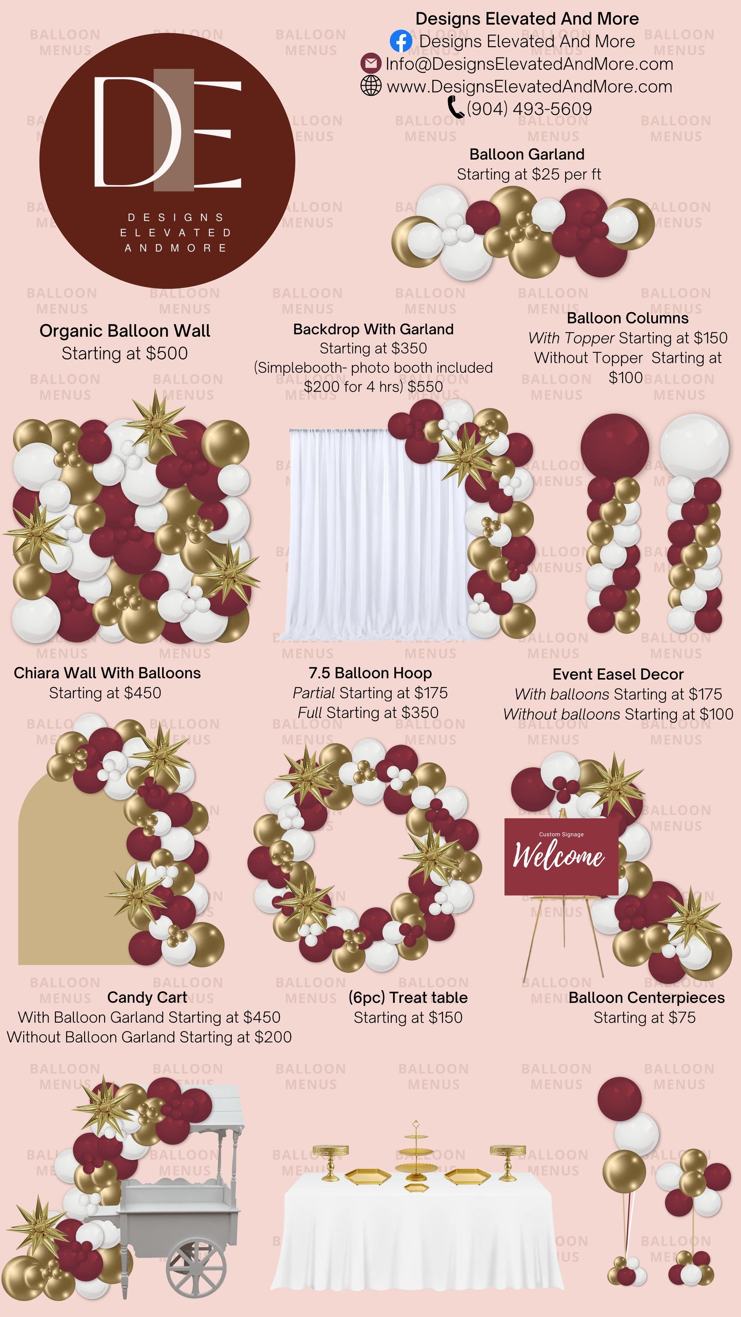 Designs Elevated and More- Client Balloon Menu