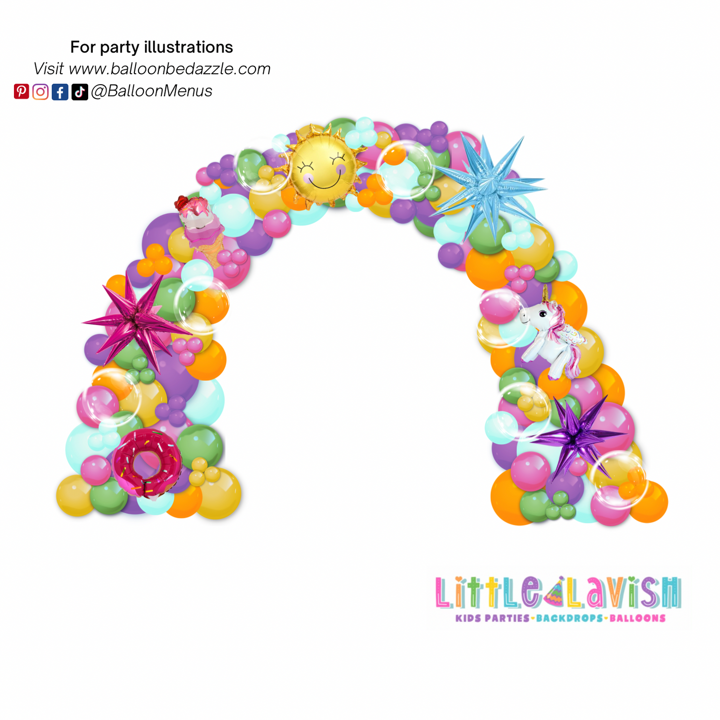 Little Lavish (Large Individual Party Illustrations)- Client Balloon Menu