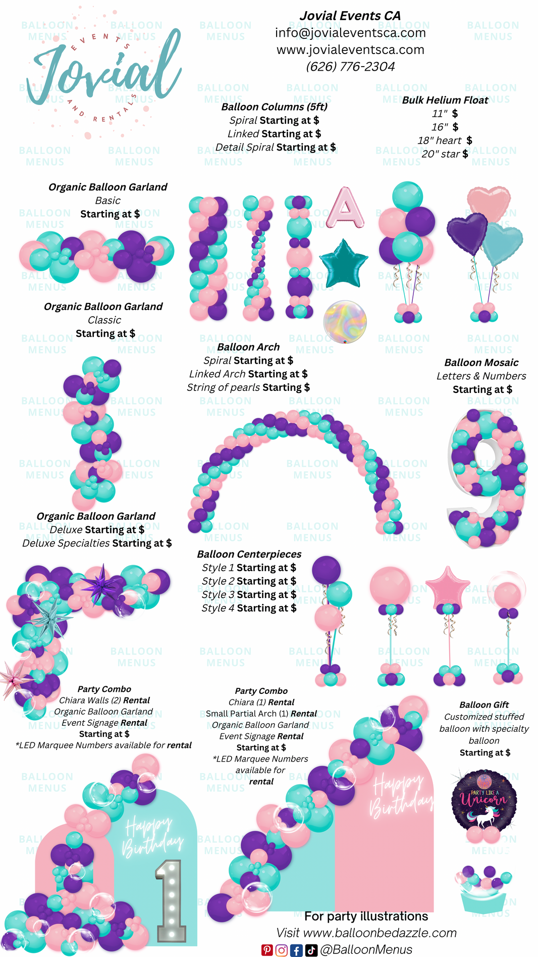 Balloon Menus Made For Clients – Page 5