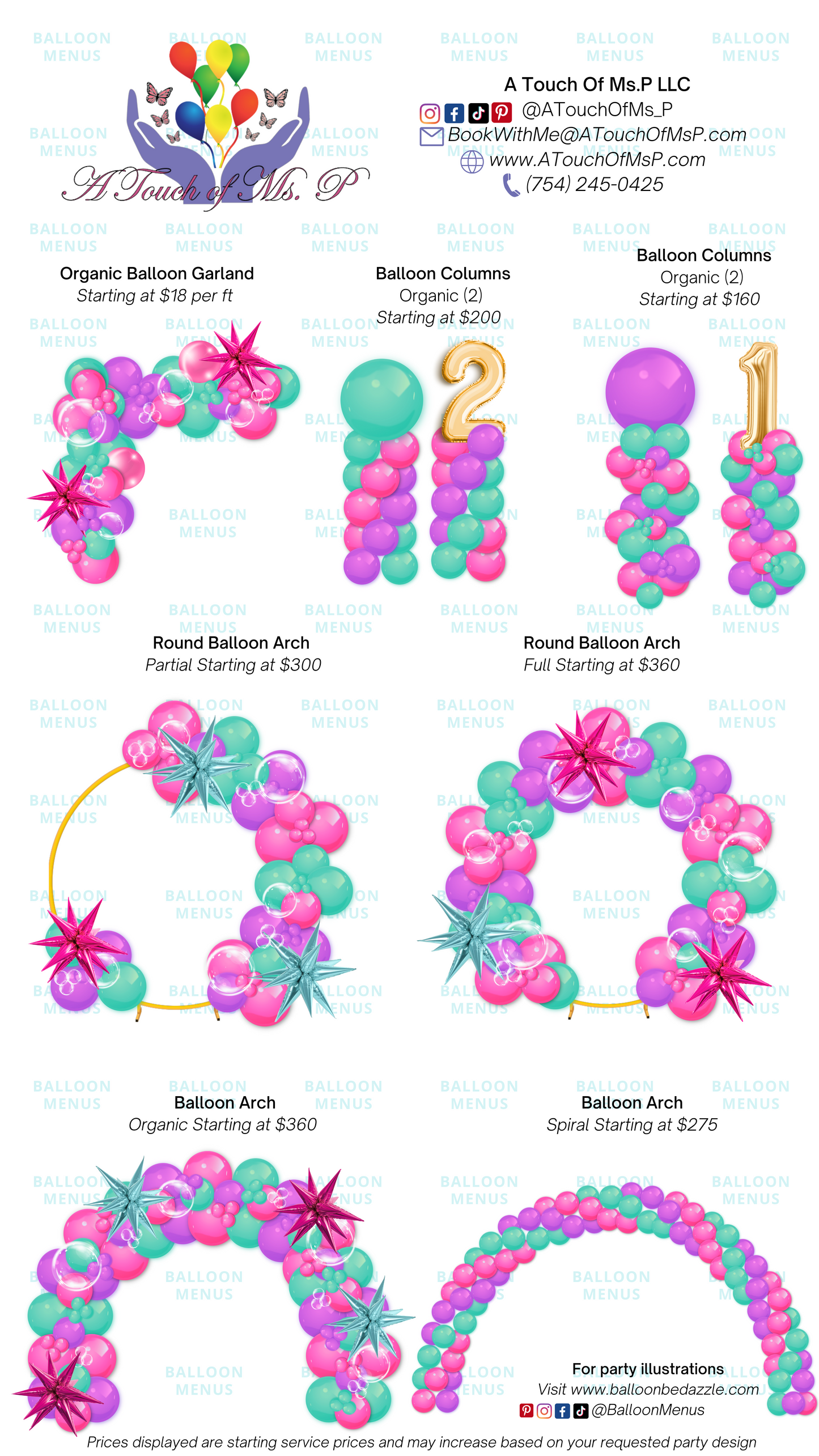 A Touch Of Ms P - Client Balloon Menu